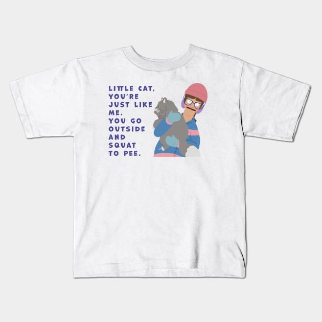 Aunt Gayle Quote Kids T-Shirt by gray-cat